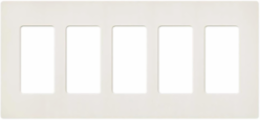 Claro 5-Gang Wallplate Biscuit, Satin Finish, 4.69 x 10.18 Inch, Plastic