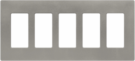 Claro Decorative 5-Gang Wallplate, Cobblestone Color, Satin Finish, 0.3 Inch Thickness