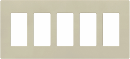 Claro Satin Wallplate 5-Gang 4.69 x 10.18 Inch Plastic