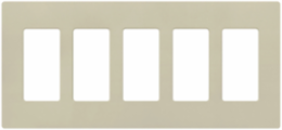 Claro Satin Wallplate 5-Gang 4.69 x 10.18 Inch Plastic