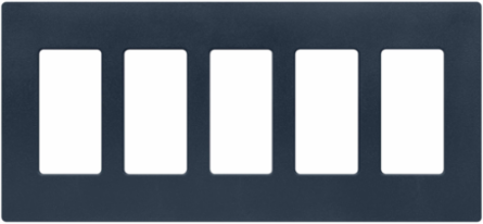 Claro Satin Wallplate 5-Gang 4.69 x 10.18 Inch Deep Sea Color