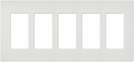 Satin 5-Gang Wallplate 4.69 x 10.18 Inch, Plastic, Lunar Gray