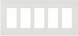 Satin 5-Gang Wallplate 4.69 x 10.18 Inch, Plastic, Lunar Gray