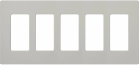 Claro 5-Gang Satin Wallplate, 4.69 x 10.18 Inch, Plastic Construction