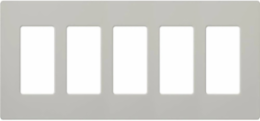 Claro 5-Gang Satin Wallplate, 4.69 x 10.18 Inch, Plastic Construction