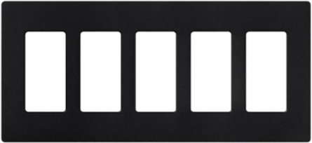 Claro 5-Gang Wallplate Midnight, 4.69 x 10.18 Inch, Satin Finish