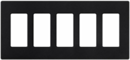 Claro 5-Gang Wallplate Midnight, 4.69 x 10.18 Inch, Satin Finish