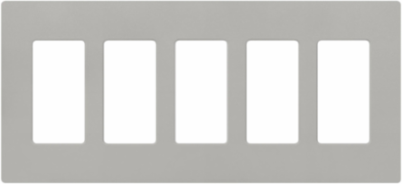 Claro 5-Gang Satin Wallplate, 4.69 x 10.18 Inch, Plastic Construction