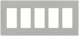 Claro 5-Gang Satin Wallplate, 4.69 x 10.18 Inch, Plastic Construction