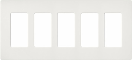 Claro 5-Gang Satin Decorative Wallplate, 4.69 x 10.18 Inch, Plastic
