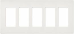 Claro 5-Gang Satin Decorative Wallplate, 4.69 x 10.18 Inch, Plastic