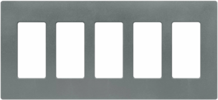 Claro Satin Wallplate 5-Gang, 4.69 x 10.18 Inch, Durable Plastic Construction