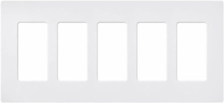 Satin Finish 5-Gang Wallplate Snow, 4.69 x 10.18 Inch, Surface Mount, Plastic