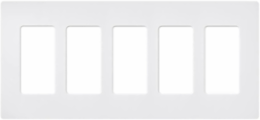 Satin Finish 5-Gang Wallplate Snow, 4.69 x 10.18 Inch, Surface Mount, Plastic
