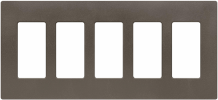 Claro 5-Gang Decorative Wallplate, Satin Finish, 4.69 x 10.18 Inch