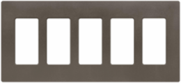 Claro 5-Gang Decorative Wallplate, Satin Finish, 4.69 x 10.18 Inch