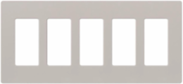 Satin Finish 5-Gang Wallplate Taupe, 4.69 x 10.18 Inch, Durable Plastic Construction