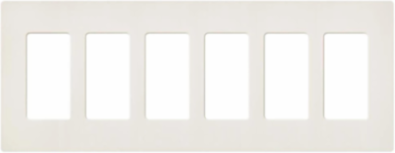 Claro 6-Gang Satin Finish Wallplate Biscuit 4.69 x 12 Inch