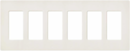 Claro 6-Gang Satin Finish Wallplate Biscuit 4.69 x 12 Inch
