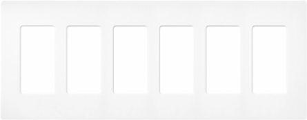 Claro Decorative Satin Wallplate 6-Gang, 4.69 x 12 Inch, Brilliant White