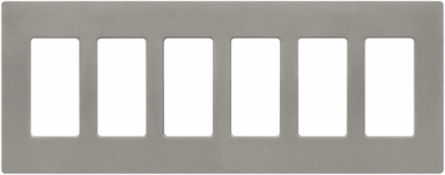 Claro Decorative Satin Wallplate 6-Gang, 4.69 Inch x 12 Inch, Plastic Construction