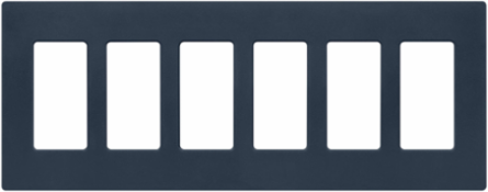Claro Satin Finish 6-Gang Wallplate, 4.69 Inch x 12 Inch, Durable Plastic