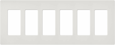 Satin Wallplate 6-Gang 4.69 x 12 Inch, 0.3 Inch Thickness, Plastic, Gray