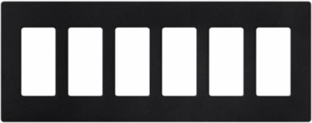 Claro Satin Finish 6-Gang Wallplate, Midnight, 4.69 Inch x 12 Inch