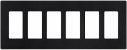 Claro Satin Finish 6-Gang Wallplate, Midnight, 4.69 Inch x 12 Inch