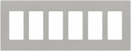 Claro Decorative Wallplate 6-Gang, Satin Finish, 4.69 x 12 Inch