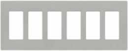 Claro Decorative Wallplate 6-Gang, Satin Finish, 4.69 x 12 Inch