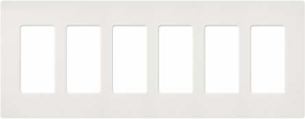 Satin 6-Gang Wallplate, Architectural White, 4.69 Inch x 12 Inch