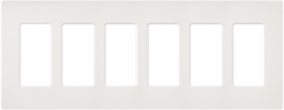 Satin 6-Gang Wallplate, Architectural White, 4.69 Inch x 12 Inch
