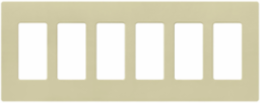 Claro Satin Finish 6-Gang Wallplate 4.69 x 12 Inch Plastic