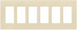 Satin Wallplate 6-Gang Decorative, 4.69 x 12 Inch, Plastic