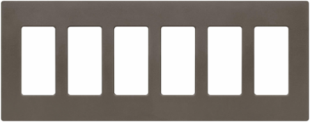 Claro Satin Wallplate 6-Gang 4.69 Inch x 12 Inch Decorative Plastic