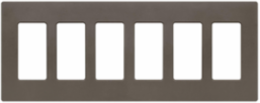 Claro Satin Wallplate 6-Gang 4.69 Inch x 12 Inch Decorative Plastic