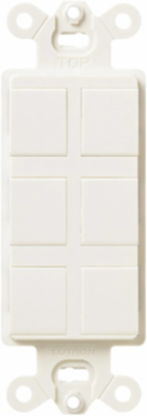 Claro 6-Port Frame with Blanks, Satin Finish, Plastic, Beige Color
