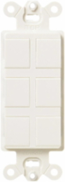 Claro 6-Port Frame with Blanks, Satin Finish, Plastic, Beige Color