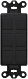Claro 6-Port Frame with Blanks, Satin Finish, Surface Mount, Plastic Enclosure