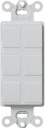 Claro 6-Port Frame, Surface Mount, Satin Finish, Plastic, Gray Color