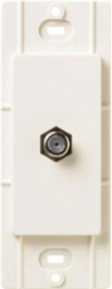 Satin Cable Jack in Biscuit Color - Clean Finish, F-style, 75-Ohm Coaxial