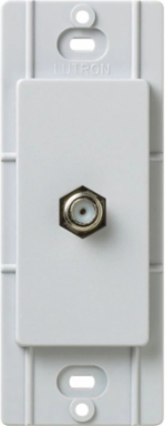 Satin Claro Single Cable TV Jack, Palladium Color