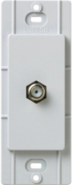 Satin Claro Single Cable TV Jack, Palladium Color