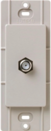 Satin Finish Taupe Single Cable TV Jack, CSA & UL Certified