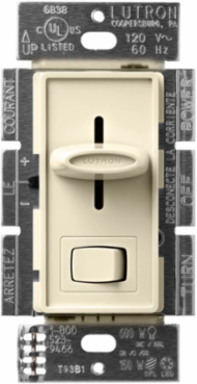 Skylark Dimmer Switch, 150W LED/CFL/600W Incandescent, Almond, Gloss Finish