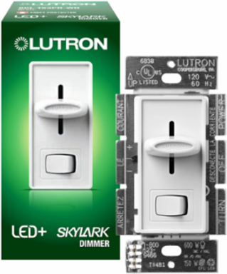 Skylark LED+ Dimmer Switch 150W LED, 600W Incandescent, Glossy White