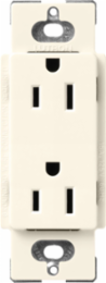 Biscuit Color 15 Amp Receptacle, Satin Finish, Screw Terminal Connections