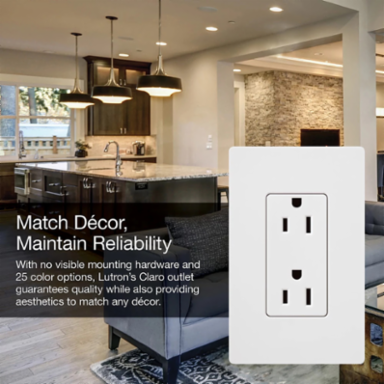 Satin Receptacle, 15 Amp, 125V, 4.69 x 2.94 Inch Size