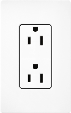 Satin Receptacle, 15 Amp, 125V, 4.69 x 2.94 Inch Size